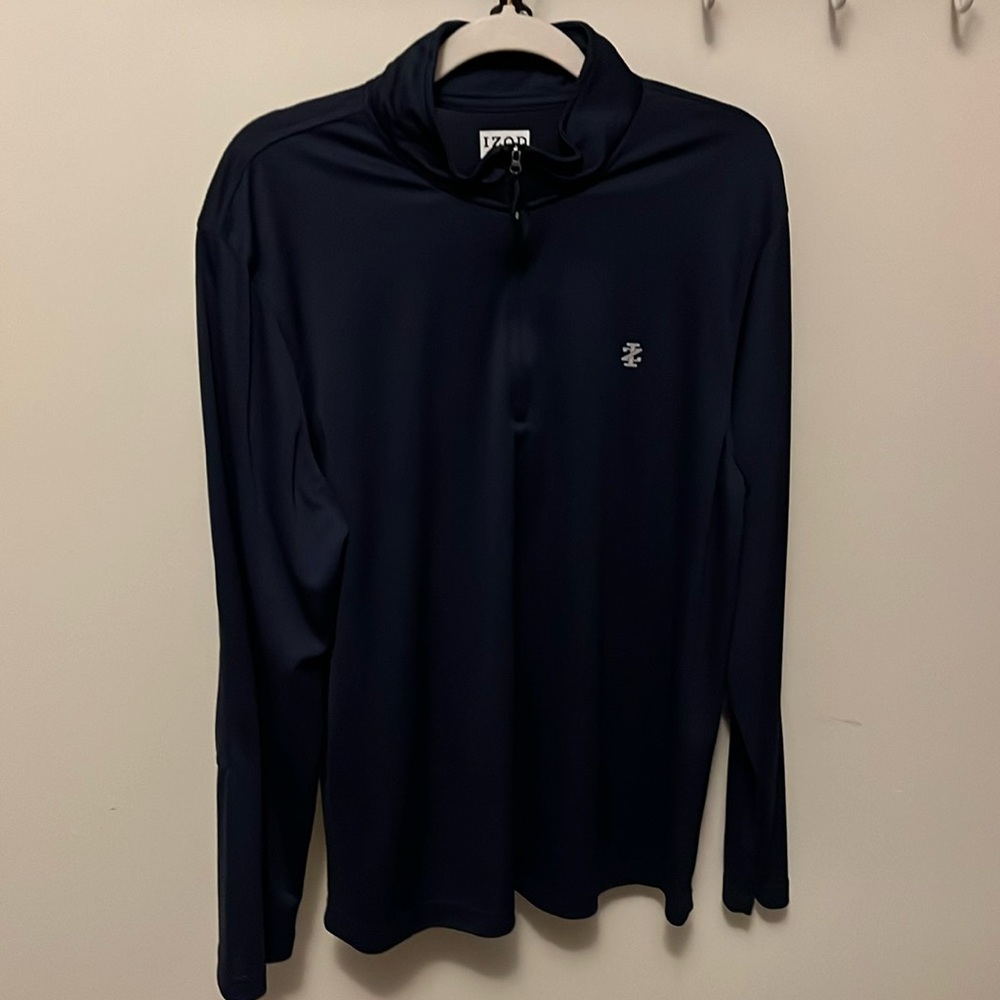 Izod Golf XL navy blue men’s long sleeve golf shirt